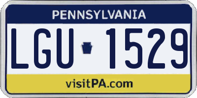 PA license plate LGU1529