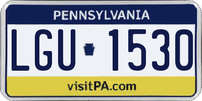 PA license plate LGU1530