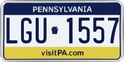 PA license plate LGU1557