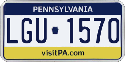 PA license plate LGU1570
