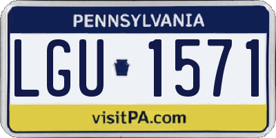 PA license plate LGU1571
