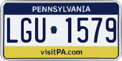 PA license plate LGU1579