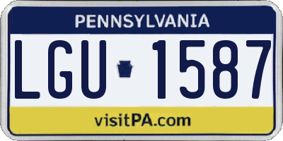 PA license plate LGU1587