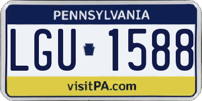PA license plate LGU1588
