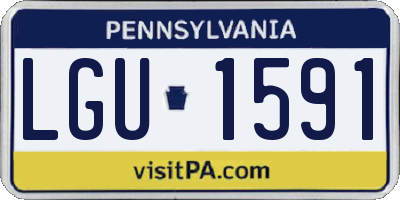 PA license plate LGU1591