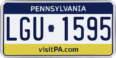 PA license plate LGU1595
