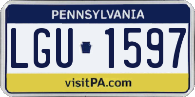 PA license plate LGU1597