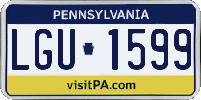 PA license plate LGU1599