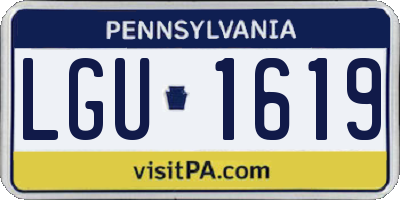 PA license plate LGU1619