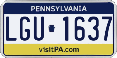 PA license plate LGU1637