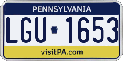 PA license plate LGU1653