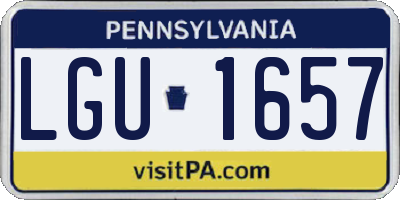 PA license plate LGU1657
