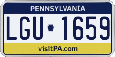 PA license plate LGU1659