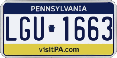PA license plate LGU1663