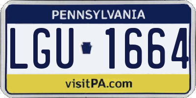 PA license plate LGU1664