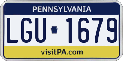 PA license plate LGU1679