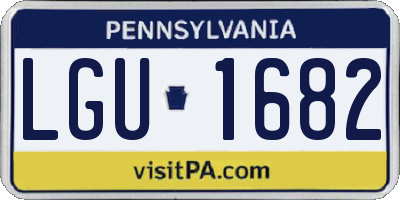 PA license plate LGU1682