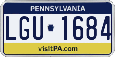 PA license plate LGU1684