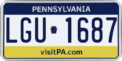 PA license plate LGU1687