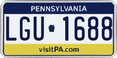 PA license plate LGU1688