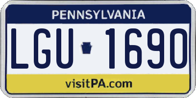 PA license plate LGU1690