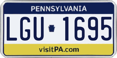 PA license plate LGU1695