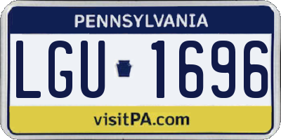PA license plate LGU1696