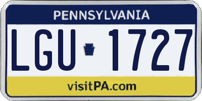 PA license plate LGU1727
