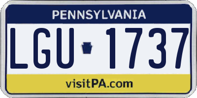 PA license plate LGU1737