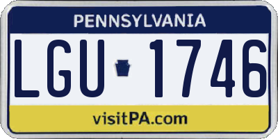 PA license plate LGU1746