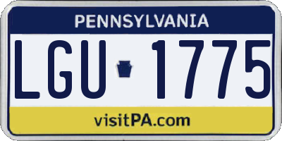 PA license plate LGU1775