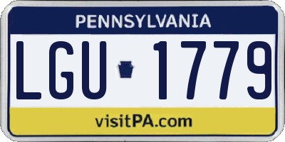 PA license plate LGU1779