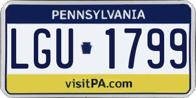 PA license plate LGU1799