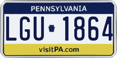 PA license plate LGU1864