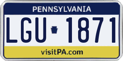 PA license plate LGU1871