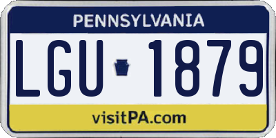 PA license plate LGU1879