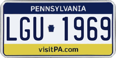PA license plate LGU1969
