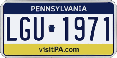 PA license plate LGU1971