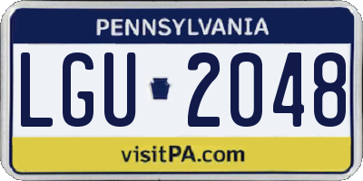 PA license plate LGU2048
