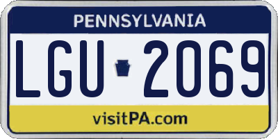 PA license plate LGU2069