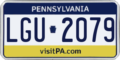 PA license plate LGU2079