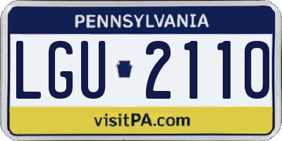 PA license plate LGU2110