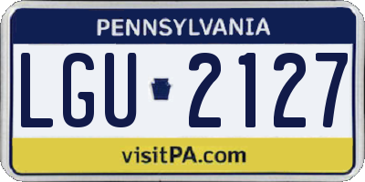 PA license plate LGU2127