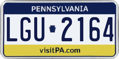 PA license plate LGU2164