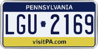 PA license plate LGU2169