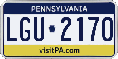 PA license plate LGU2170