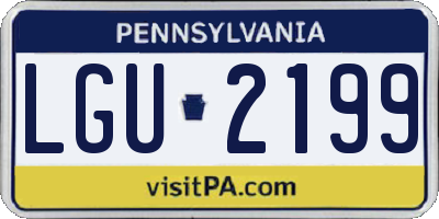 PA license plate LGU2199