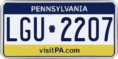 PA license plate LGU2207