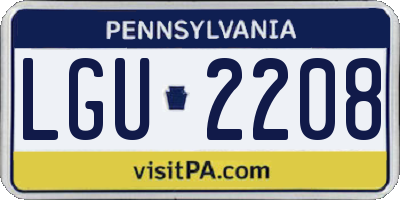 PA license plate LGU2208