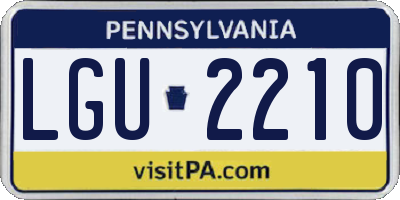 PA license plate LGU2210